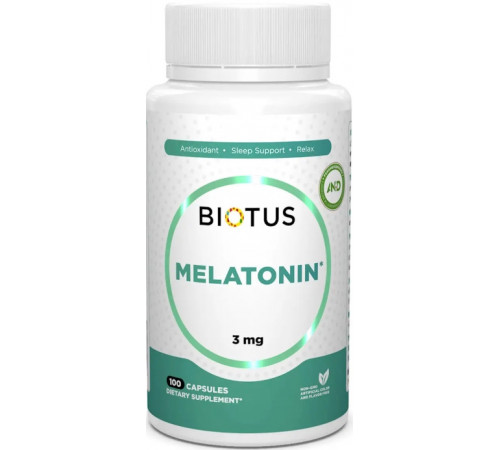 Мелатонін для покращення сну Biotus Melatonin 3 мг 100 капс