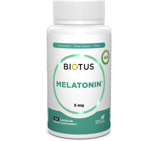 Мелатонін для покращення сну Biotus Melatonin 5 мг 100 капс