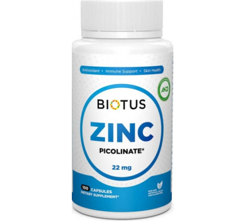 Цинк пиколинат Biotus Zinc Picolinate 22 мг 100 капс