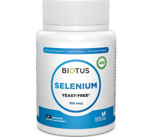Селен без дрожжів Biotus Selenium 100 мкг 60 капс