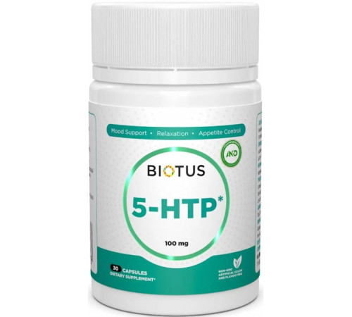 5-HTP (5-гідрокситриптофан) Biotus 5-HTP 30 капс