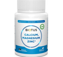 Кальций магний цинк и витамин D3 Biotus Calcium Magnesium Zinc+ 60 капс