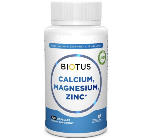 Кальцій магній цинк Д3 Biotus D3 Calcium Magnesium Zinc 100 капс