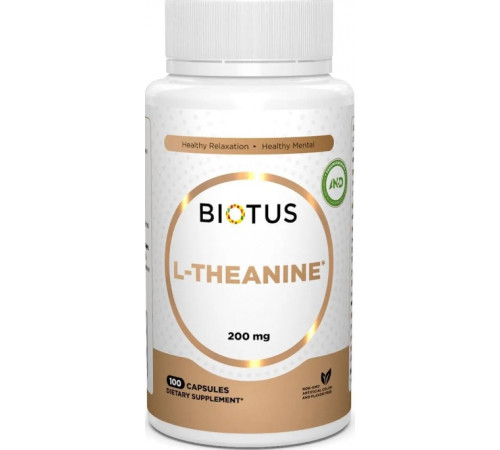 L-теанін для мозгу та нервової системи Biotus L-Theanine 200 мг 100 капс