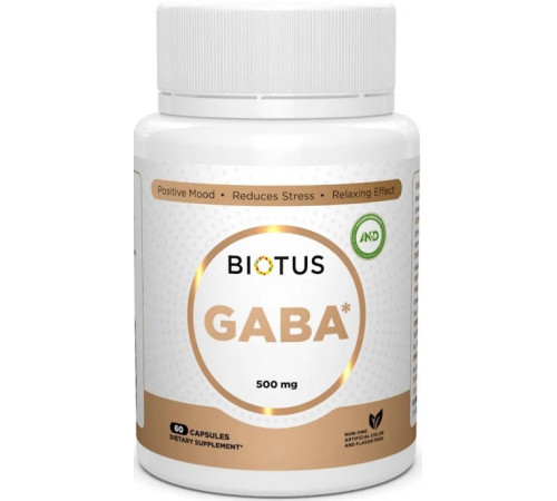 ГАМК (гамма-аміномасляна кислота) Biotus GABA 60 капс