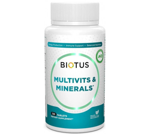Мультивітаміни та мінерали Biotus Multivits & Minerals 120 таб