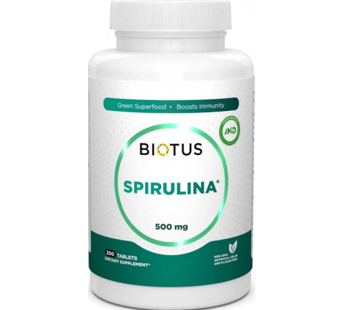 Спіруліна Biotus Spirulina 500 мг 200 таб
