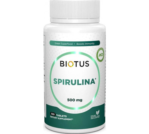 Спіруліна Biotus Spirulina 500 мг 100 таб