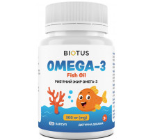 ОМЕГА-3 для дітей риб'ячий жир Biotus OMEGA-3 for Kids 120 капс