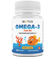 ОМЕГА-3 для дітей риб'ячий жир Biotus OMEGA-3 for Kids 120 капс