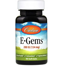 Вітамін Е Carlson E-Gems Natural Vitamin E 200 МЕ 90 гел капс