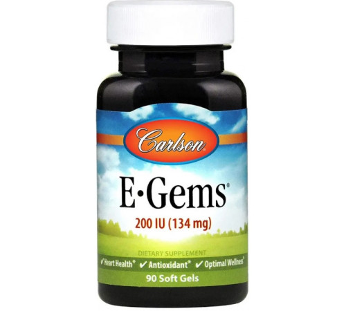 Вітамін Е Carlson E-Gems Natural Vitamin E 200 МЕ 90 гел капс