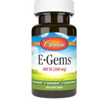 Вітамін Е Carlson E-Gems 400 МЕ 60 гел касп