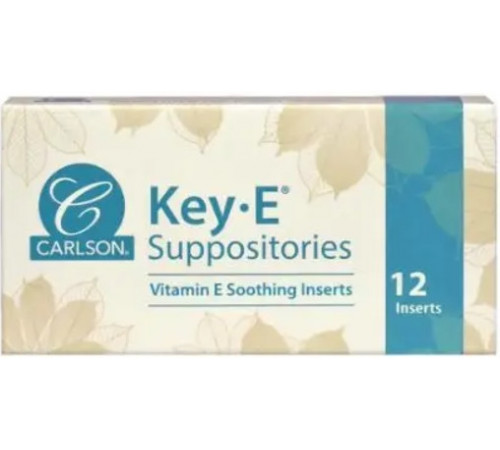 Свічки з вітаміном Е Carlson Key  E Suppositories 12 шт