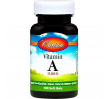 Вітамін А Carlson Vitamin A 25 000 МЕ 100 гелевих капсул