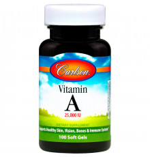 Вітамін А Carlson Vitamin A 25 000 МЕ 100 гелевих капсул