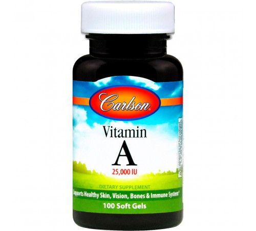 Вітамін А Carlson Vitamin A 25 000 МЕ 100 гелевих капсул