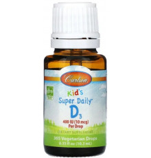 Вітамін Д3 для дітей Carlson Kid's Super Daily D3 400 МЕ10,3 мл