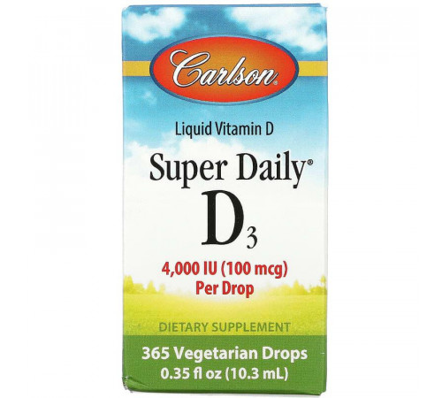 Вітамін Д3 для кісток Carlson Vitamin D3 4000 МЕ 10,3 мл