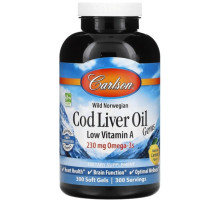 Риб'ячий жир з печінки тріски Carlson Cod Liver Oil Gems 300 капсул Лимон