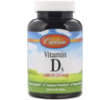 Вітамін Д 1000 Carlson Vitamin D3 250 капсул