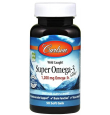 Омега-3 для сердця Carlson Super Omega-3 1200 мг 50 гел капс