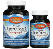Рыбий жир Carlson Super Omega 3 600 мг 100+30 капсул