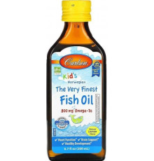 Омега 3 для дітей Carlson Fish Oil 200 мл лимон