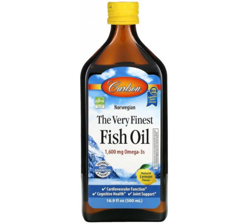Риб'ячий жир Carlson Fish Oil 1600 мг 500 мл Лимон