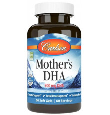 Докозагексаєнова кислота (ДГК) для мам, що годують Carlson Mother's DHA 500 мг 60 капс