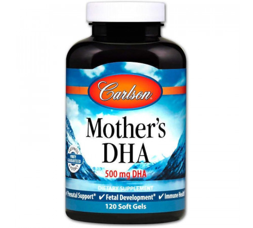 Омега 3 для годуючих мам Carlson Mother's DHA 500 мг 120 гел капс