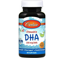 Омега 3 для дітей Carlson Kids Chewable DHA 100 мг 60 капс апельсин