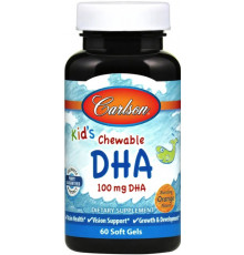 Омега 3 для дітей Carlson Kids Chewable DHA 100 мг 60 капс апельсин