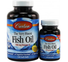 Омега 3 Carlson Fish Oil 700 мг 120 + 30 капс лимон