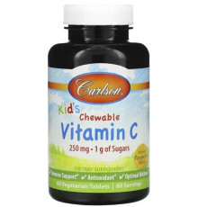 Вітамін С для дітей Carlson Chewable Vitamin C 250 мг 60 таб мандарин