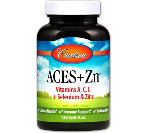 Вітаміни А С Е плюс цинк Carlson Aces + Zn 120 капс