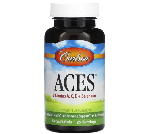 Антиоксидантний захист Carlson ACES 50 гел капс