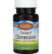 Хром хелат Carlson Chelated Chromium 200 мкг 100 таб