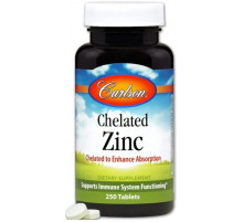 Цинк хелатний Carlson Chelated Zinc 30 мг 250 таб