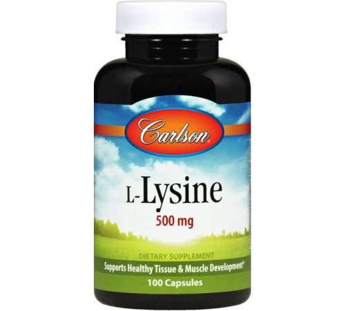 L-лізин Carlson L-Lysine 500 мг 100 капс