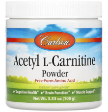 Ацетил карнітин  Carlson Acetyl-L-Carnitine 100 грам