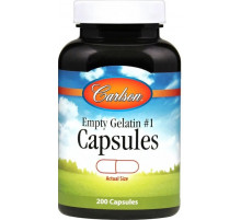 Порожня желатинова капсула Carlson № 1 Med-SM # 1 Empty Capsules 200 капс