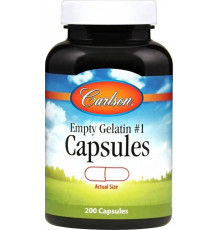 Порожня желатинова капсула Carlson № 1 Med-SM # 1 Empty Capsules 200 капс