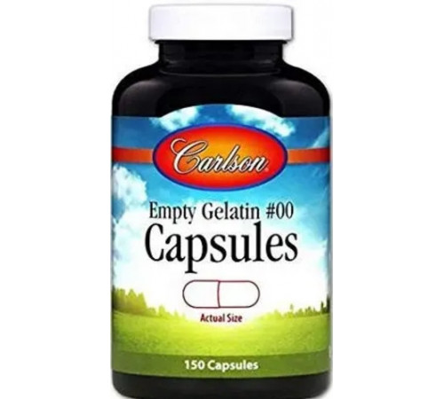 Желатинова капсула велика Carlson Large # 00 Empty Caps 150 капс