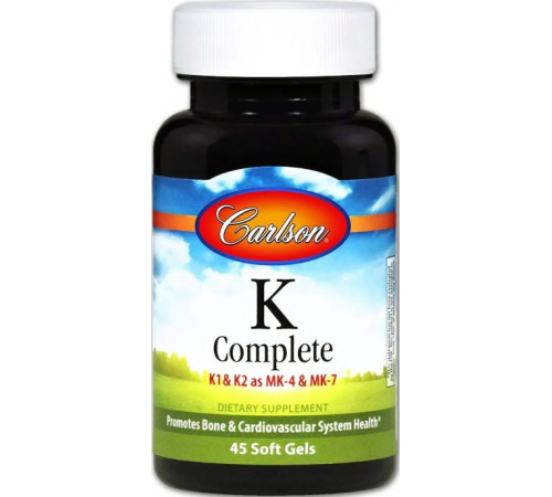 Витамин К Carlson K-Complete 45 гел капс