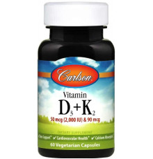 Вітамін Д3 і К2 Carlson Vitamin D3 + K2 60 капс