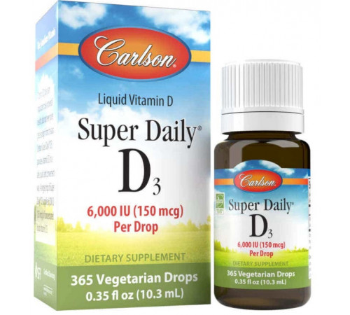Вітамін D3 масляний Carlson Vitamin D3 6,000 МЕ 10.3 мл