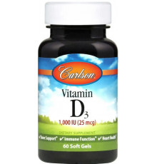 Вітамін Д3Carlson Vitamin D 1000 МЕ 60 гел капс