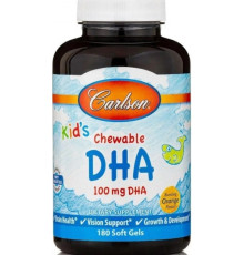 Риб'ячий жир для дітей Carlson  Kids Chewable DHA 100 мг 180 гел капс апельсин