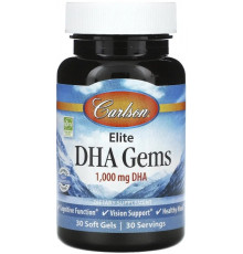 Докозагексаєнова кислота (ДГК) Carlson Elite DHA Gems1000 мг 30 гел капс